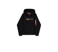 Alpha Industries Alpha Label Hoodie for Men Size S - black