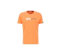 Alpha Industries Alpha Label Puff Print T-Shirt for Men Size L - tangerine