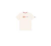 Alpha Industries Alpha Label Puff Print T-Shirt for Men Size M - vintage white