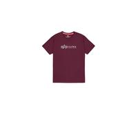 Alpha Industries Alpha Label T-Shirt for Men Size 2XL - dark cherry