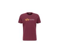Alpha Industries Alpha Label T-Shirt for Men Size M - burgundy