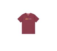 Alpha Industries Alpha Label T-Shirt for Men Size XL - burgundy