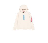 Alpha Industries Alpha Puff Print Hoodie for Men Size S - vintage white