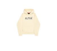 Alpha Industries Alpha Stencil Hoodie for Men Size S - vintage white