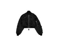 Alpha Industries ALPHA x CECILIE BAHNSEN MA-1 CR Laser Cut Bomber Jacket for Women Size XL - black