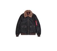 Alpha Industries B-15 Leather Jacket Bomber Jackets for Men Size 3XL - vintage brown