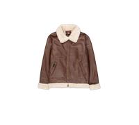 Alpha Industries B-3 Faux Leather Bomber Jacket Leather Jackets for Men Size 3XL - brown