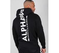 Alpha Industries Back Logo Print Hoodie Black