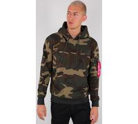 Alpha Industries Back Print Camo Hoodie, multicolored, size S for Men