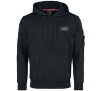 Alpha Industries Backprint Camo Print Hoodie for Men Size 2XL - black/woodland