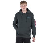 Alpha Industries Back Print Hoody Mens Hooded Sweat Dark Petrol