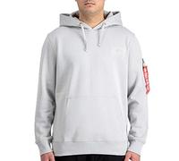 Alpha Industries Back Print Hoody Mens Hooded Sweat Pastel Grey