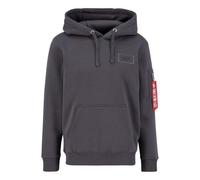 Alpha Industries Back Print Hoody Mens Hooded Sweat Vintage Grey