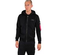 Alpha Industries Back Print Zip Hoodie for men Black