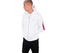 Alpha Industries Back Print Full Zip Sweatshirt White L Men