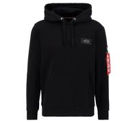 Alpha Industries Backprint Camo Print Hoodie for Men Size M - black/woodland