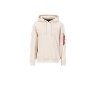 Alpha Industries Backprint Hoodie for Men Size M - jet stream white/white