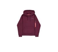 Alpha Industries Backprint Hoodie for Men Size S - dark cherry