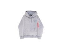 Alpha Industries Backprint Vintage Hoodie for Men Size XS - denim blue