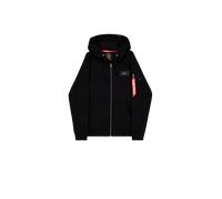 Alpha Industries Backprint Zip Hoodie for Men Size 3XL - black