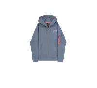 Alpha Industries Backprint Zip Hoodie for Men Size 3XL - denim blue
