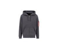 Alpha Industries Backprint Zip Hoodie for Men Size M - vintage grey