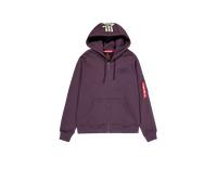 Alpha Industries Backprint Zip Hoodie for Men Size S - Plum