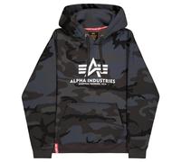 Alpha Industries Basic Big Logo Camo Hoodie - Black Camo