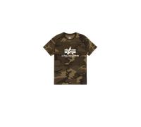 Alpha Industries Basic Big Logo Camo T-Shirt for Men Size M - olive camo