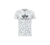 Alpha Industries Basic Big Logo Camo T-Shirt for Men Size XS - brushstroke white