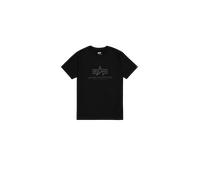 Alpha Industries Basic Big Logo Carbon T-Shirt for Men Size L - black/black