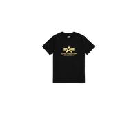 Alpha Industries Basic Big Logo Carbon T-Shirt for Men Size XS - black/gold