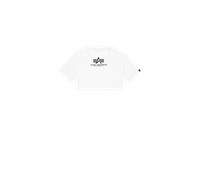 Alpha Industries Basic Big Logo Cropped PP T-Shirt Women for Women Size M - white