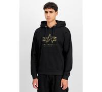 Alpha Industries - Basic Big Logo Effect Print Black - Hoodie - black - L - 80% Cotton, 20% Polyester L