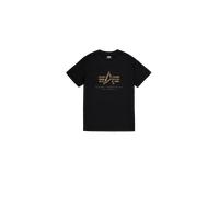 Alpha Industries Basic Big Logo Effect Print T-Shirt for Men Size L - black
