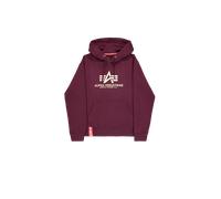 Alpha Industries Basic Big Logo Hoodie for Men Size 2XL - dark cherry