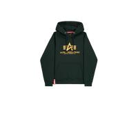 Alpha Industries Basic Big Logo Hoodie for Men Size 2XL - dark petrol