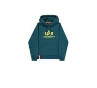 Alpha Industries Basic Big Logo Hoodie for Men Size 2XL - deep petrol
