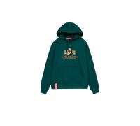 Alpha Industries Basic Big Logo Hoodie for Men Size 2XL - Force Green