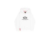 Alpha Industries Basic Big Logo Hoodie for Men Size 3XL - white