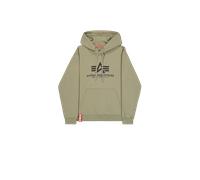 Alpha Industries Basic Big Logo Hoodie for Men Size L - olive