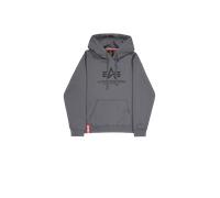 Alpha Industries Basic Big Logo Hoodie for Men Size M - greyblack/black