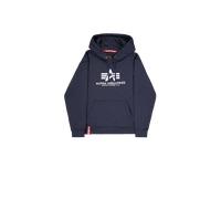 Alpha Industries Basic Big Logo Hoodie for Men Size M - navy