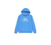 Alpha Industries Basic Big Logo Hoodie for Men Size S - mediteranian blue