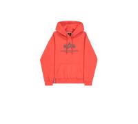 Alpha Industries Basic Big Logo Hoodie for Men Size XL - radiant red