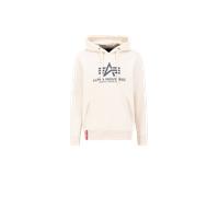 Alpha Industries Basic Big Logo Hoodie for Men Size XS - jet stream white