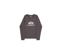 Alpha Industries Basic Big Logo Longsleeve for Men Size 2XL - vintage grey