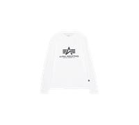 Alpha Industries Basic Big Logo Longsleeve for Men Size 3XL - white