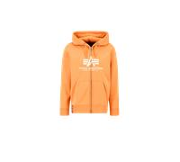 Alpha Industries Basic Big Logo PP Zip Hoodie for Men Size 3XL - tangerine