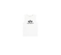 Alpha Industries Basic Big Logo Puff Print Tank Tanks for Men Size M - white